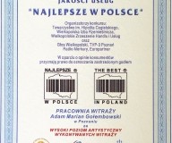 certyfikat "Najlepsze w Polsce"